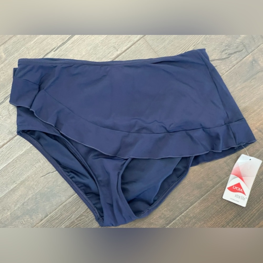 Land’s End Asymmetrical Ruffle Bikini Bottom